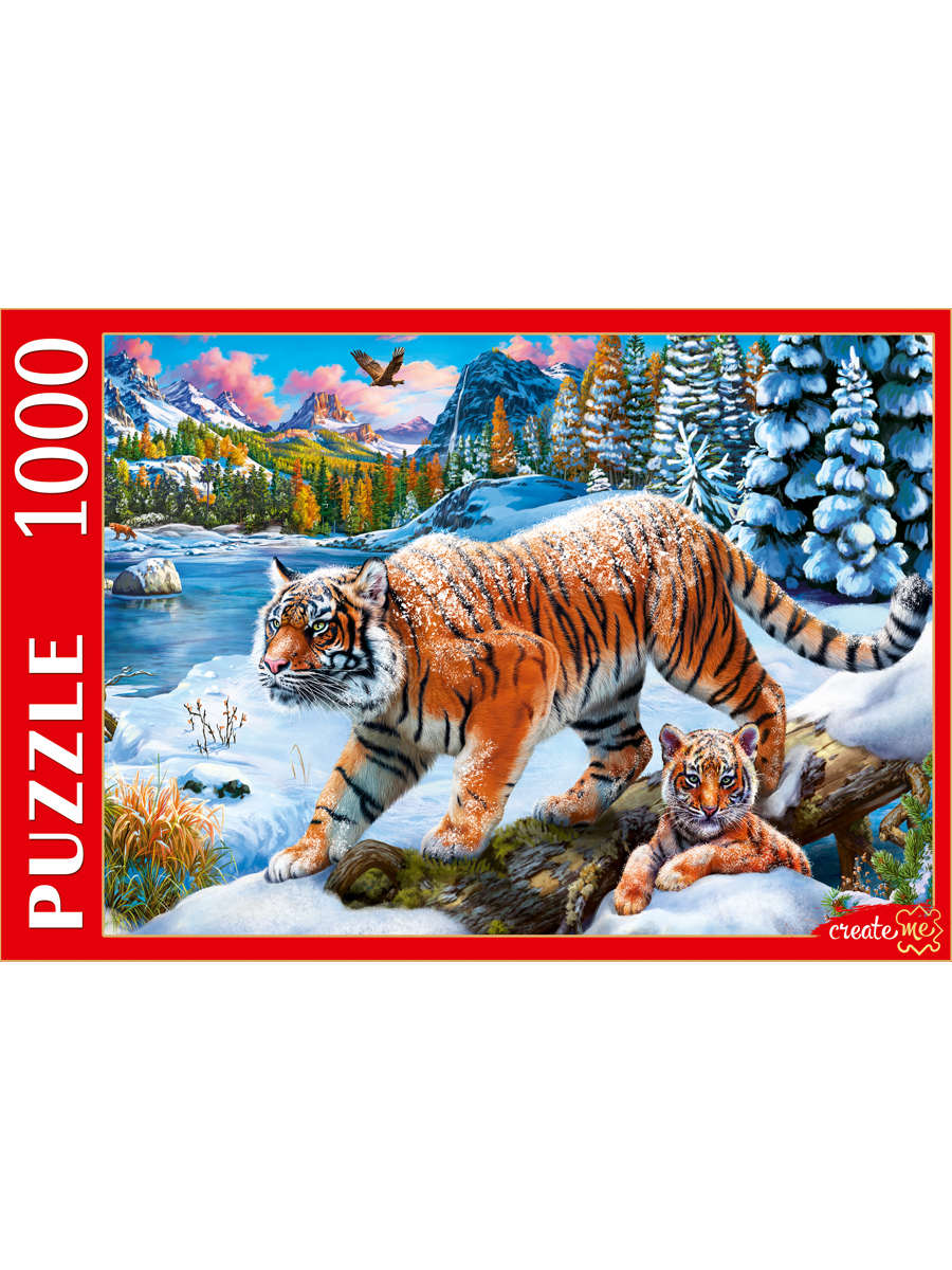 Пазлы 1000 эл. Зимние тигры (П1000-1061)