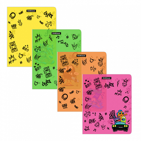 Набор пластиковых обложек для тетрадей и дневников Funny Monsters 212х347мм, 80мкм, ассорт. (Erich K