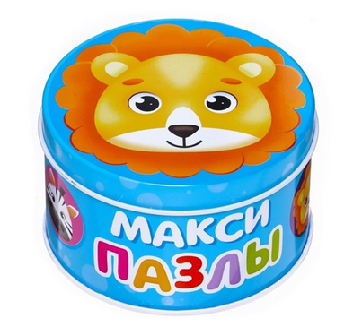 Макси-пазлы 15эл. "Милые зверята" в мет.кор. 7860027 (Puzzle Time)