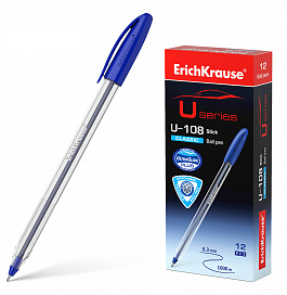 Ручка шариковая 1,0 мм, синяя "U-108 Classic" (ErichKrause)