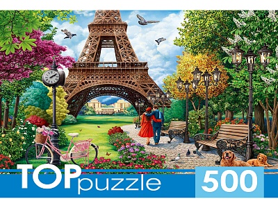Пазл 500 эл. TOPpuzzle "Прогулка по Парижу" (П500-0737)