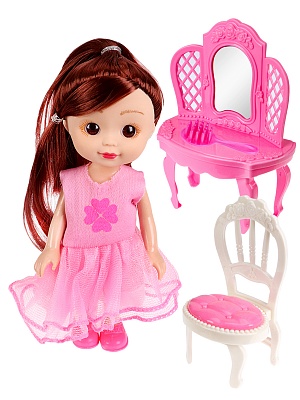 Кукла 15 см "Кукла с туалетным столиком" (аксесс.)в пак. (Арт. 1985871)