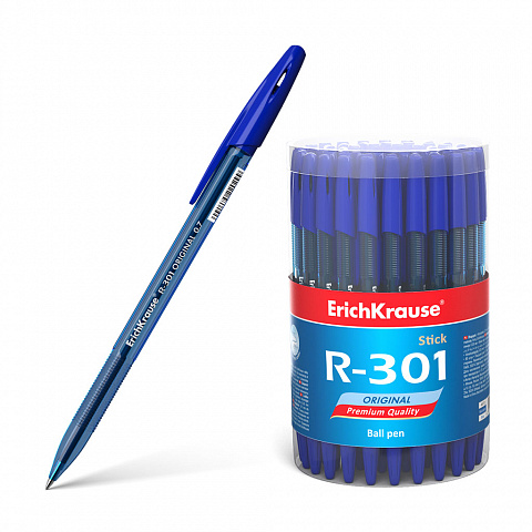 Ручка шариковая 0,7 мм, синяя "Original Stick.R-301" (ErichKrause)