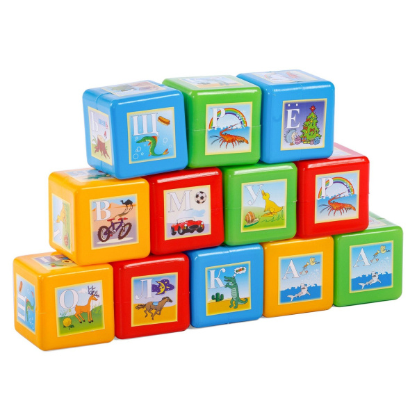 Кубики "Азбука" 12 дет. 5017 (Юг-пласт)