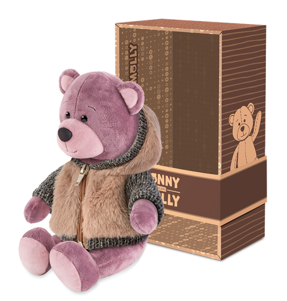 Мягкая игрушка Ronny&Molly "Мишка Ронни в Меховом Худи" 21см (Maxitoys)
