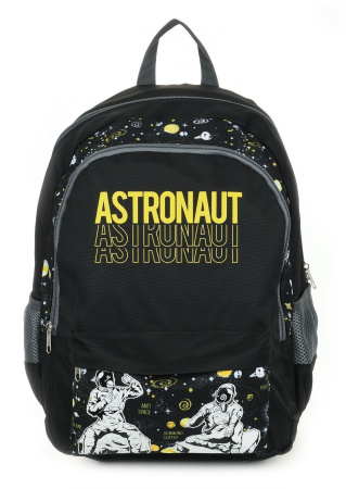 Рюкзак 42х31х16см. Soft 2 "Astronaut" 21л. 2 отд. мягкий, молния, черный (Schoolformat)
