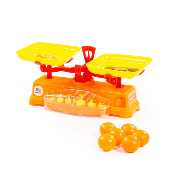 Игровой набор "Весы" "Чебурашка и крокодил Гена" + 6 апельсинов (в сеточке) (Полесье)