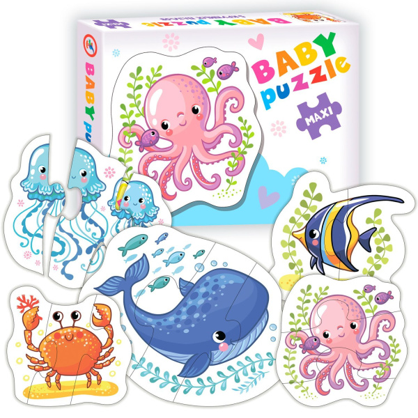 Baby puzzle. Морские животные